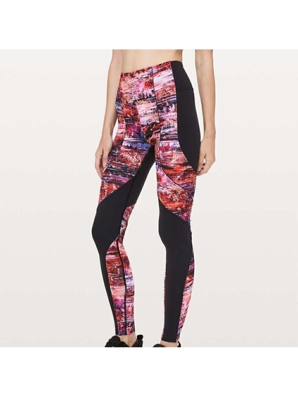 LULULEMON Sweat & Repeat Tight *28" in Black / Dahliascape Multi Size 6